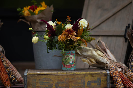 Vintage Can Fall Arrangement