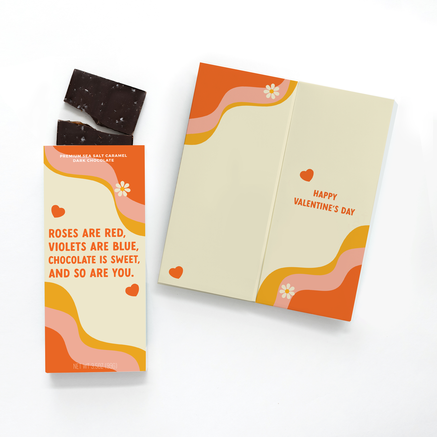 Valentine's Day Card with Chocolate - Chocolate is Sweet!