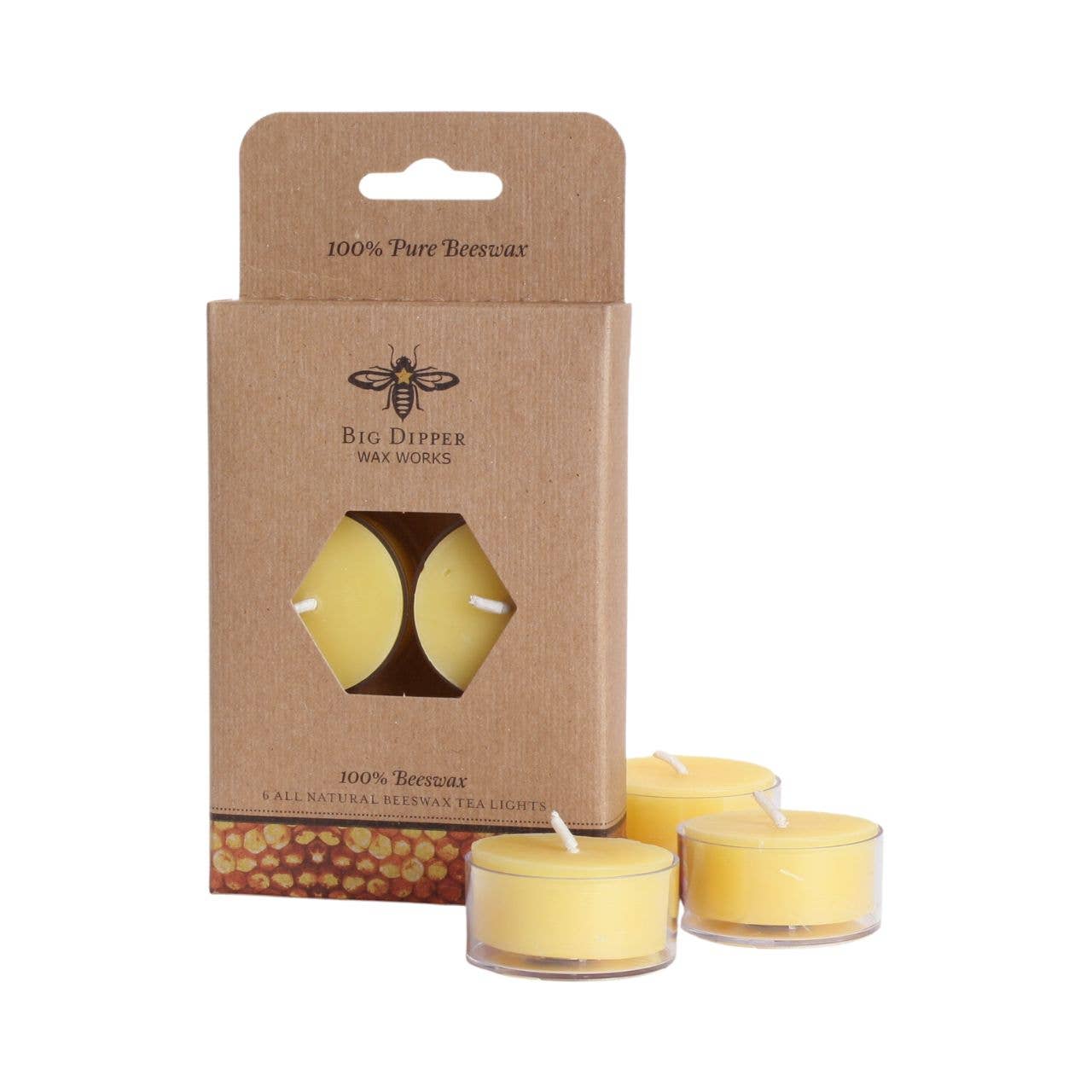 Tea Light Candles – 100% Pure Beeswax – 5 Hour Burn